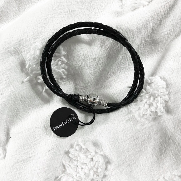 Pandora Jewelry - Leather Double Braided Pandora Bracelet